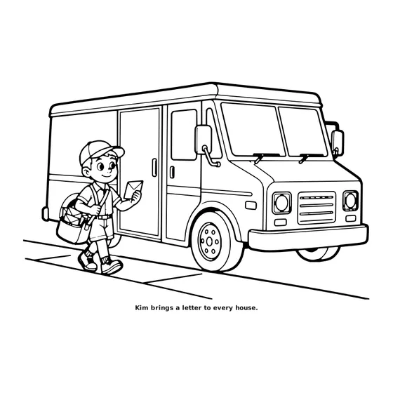 Sample interior page 2 from Maple Street: Community Helpers — bold black outline art on white